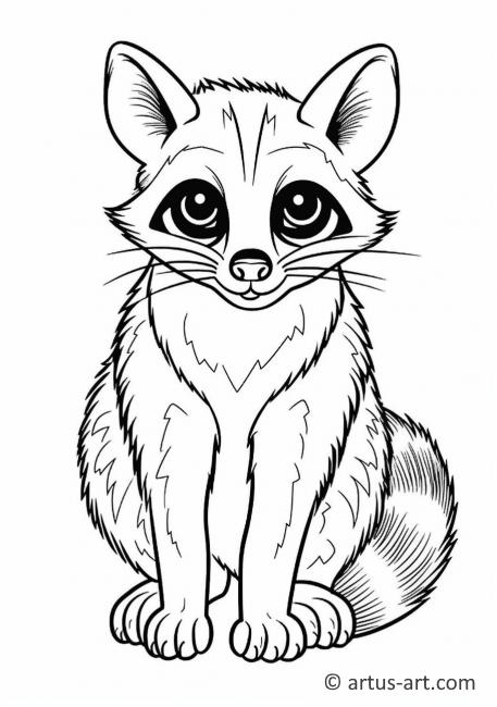 Civet Coloring Page For Kids